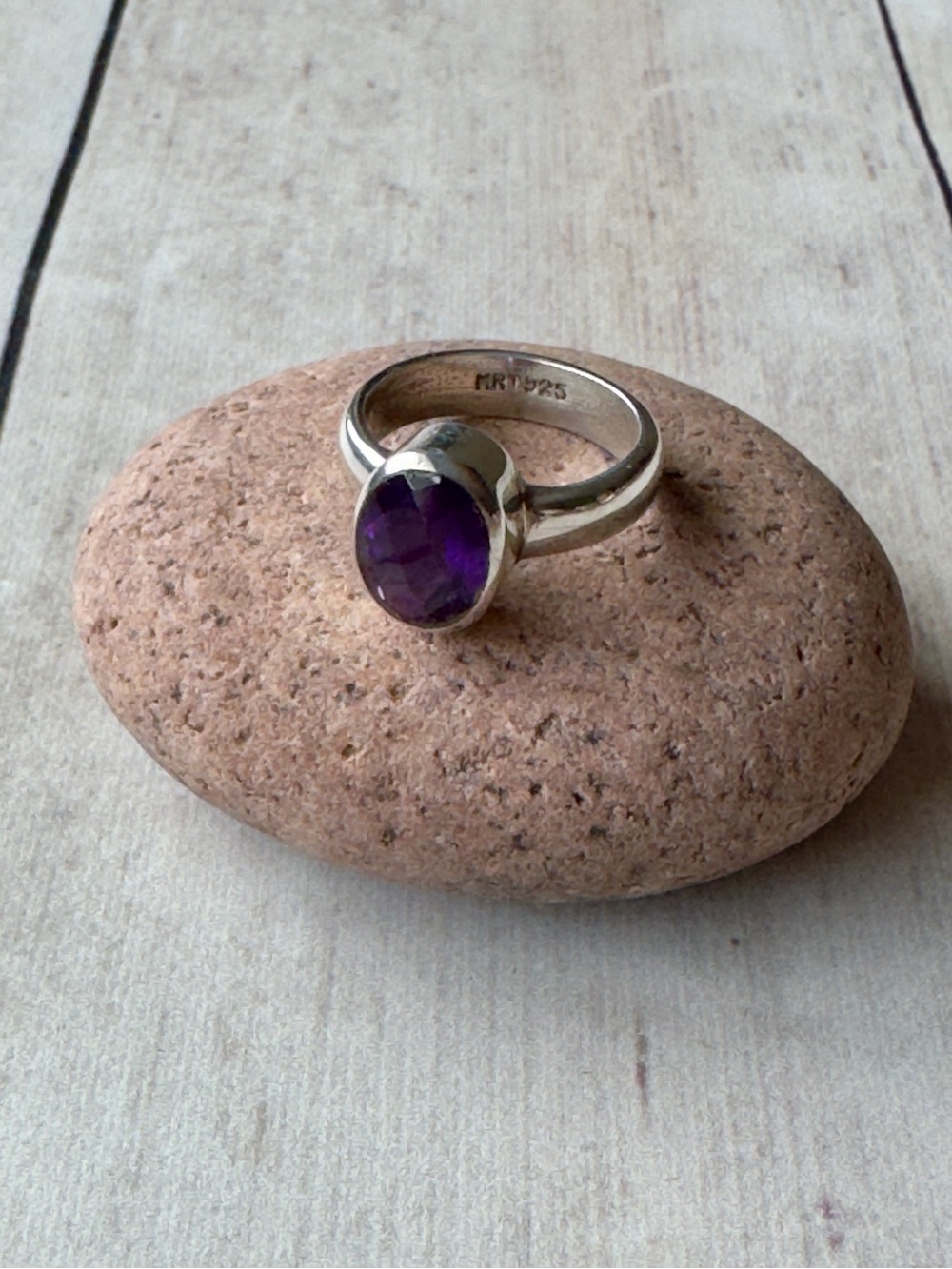 Sterling Silver Purple Amethyst Ring- Size 5.5
